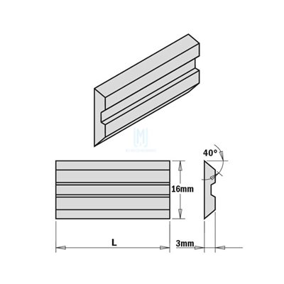 10MM T1 HSS CENTROLOCK PLANER KNIVES