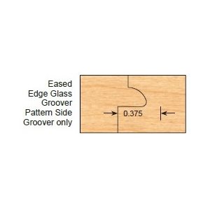 1-1 / 4" B 6 PC T-ALLOY C&P SET w / 701 EE GLASS GROOVER PATTERN SIDE ONLY (0.375)